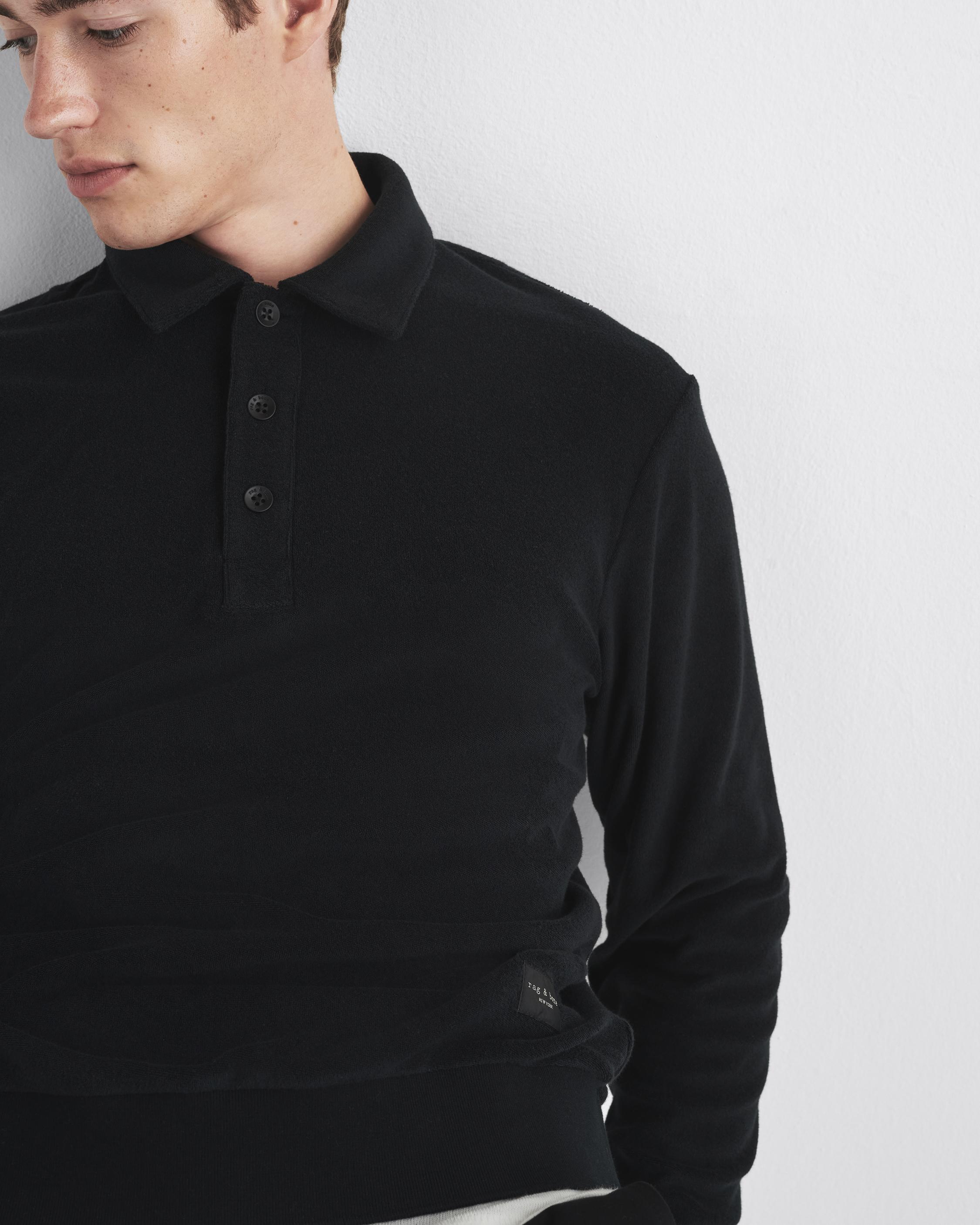 Toweling Long Sleeve Polo